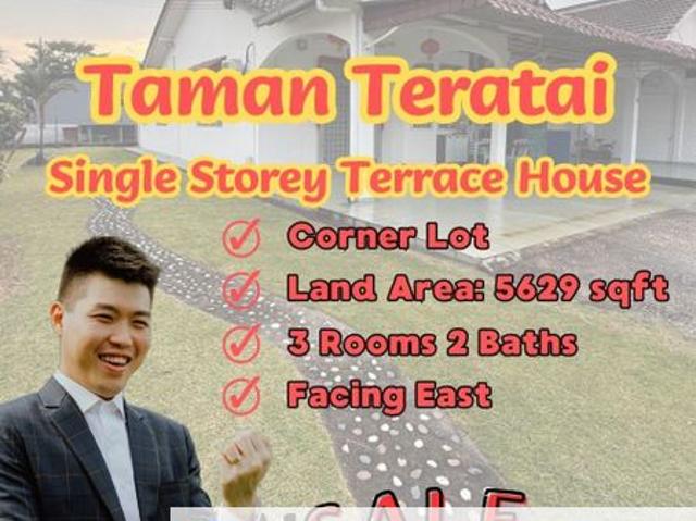 Taman Teratai Single Storey Terrace Big Corner Lot For Sale Near Kangkar Pulai, Taman Universiti, Pulai Perdana, Pulai Jaya, Sri Pulai, Pulai Utama