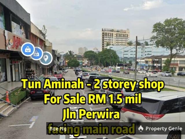 Taman Ungu Tun Aminah / Jalan Perwira / 2 Storey Shop / Facing Main Road