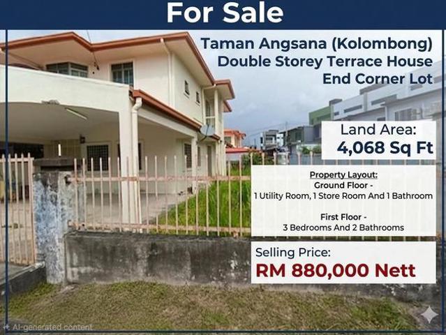 Taman Angsana Kolombong Corner Unit for Sale