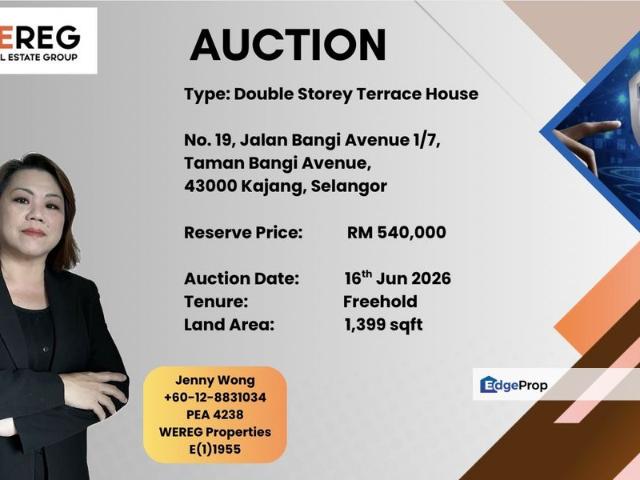 Taman Bangi Avenue, Kajang, Selangor, Malaysia_Double Storey Terrace House FOR AUCTION