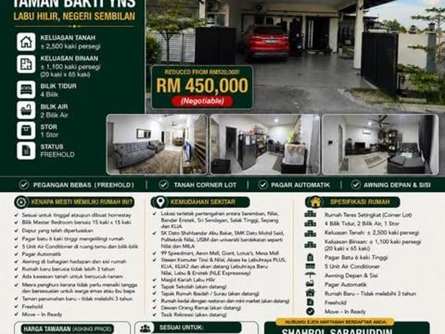 Taman Bakti YNSSingle Storey Corner LotFreehold BumiRenovate Land