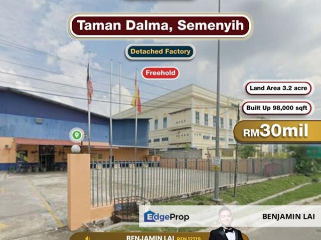 Taman Dalma, Semenyih Detached Factory For Sale