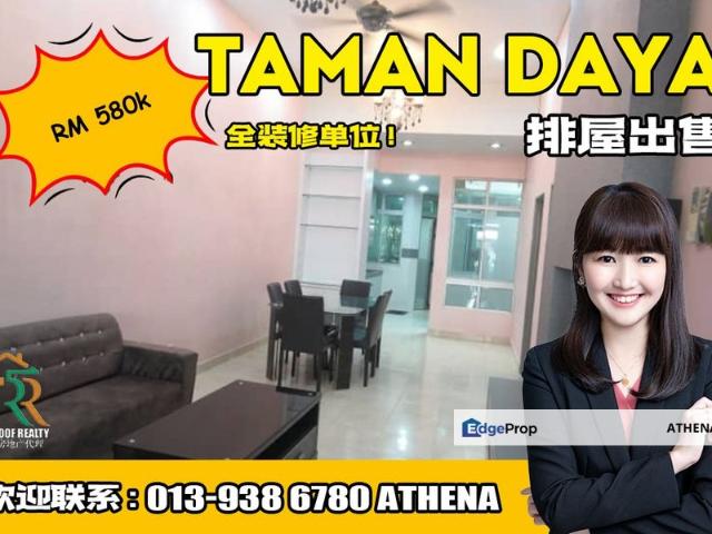 Taman Daya 1 Storey Terrace House For Sale