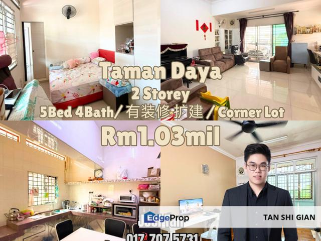 Taman Daya 2Storey Corner House for Sale