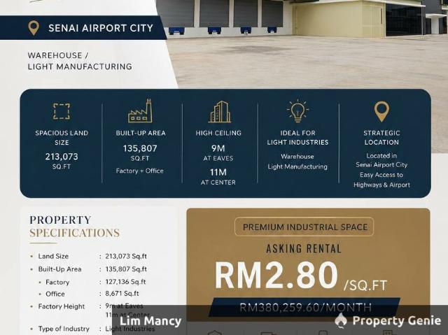 Taman Industri Jaya @Skudai Three Storey Semi Detached Light Industrial Factory