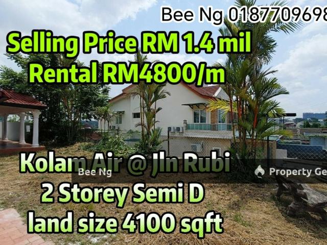 Taman Kolam Air / Jalan Rubi / 2 Storey Semi D / For Sale & Rent
