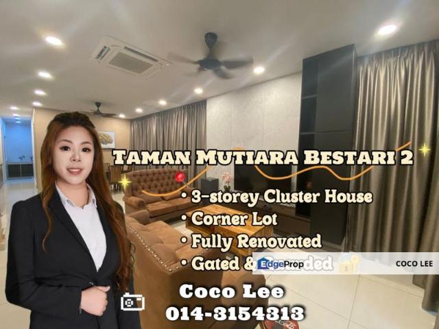 Taman Mutiara Bestari 2 @ Corner Lot 3 storey Cluster House