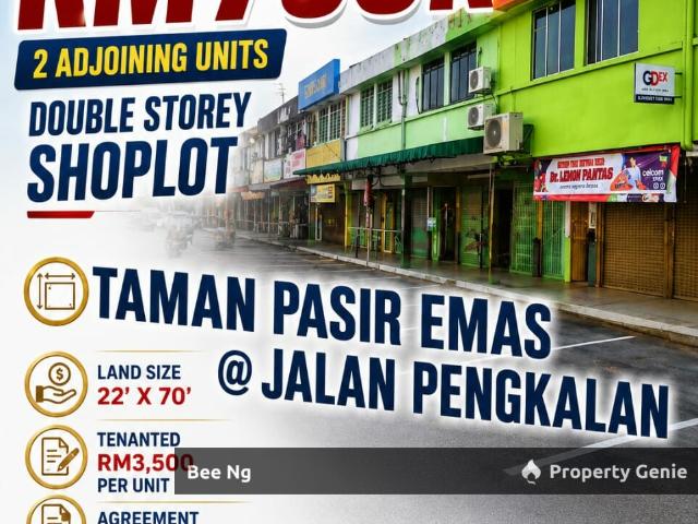 Taman Pasir Emas / Jalan Pengkalan / 2 Storey Shoplot / 2 adjoint unit shop