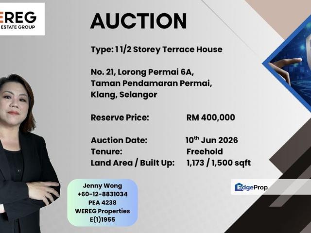 Taman Pendamaran Permai, Klang, Selangor, Malaysia_1.5 Storey Terrace FOR AUCTION