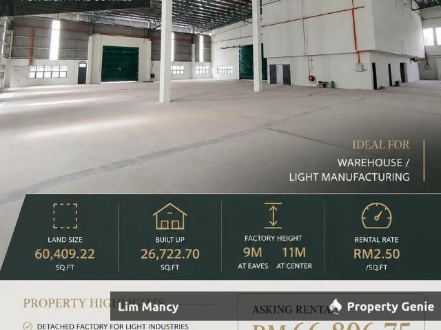 Taman Perindustrian Maju Jaya Detached Light Industrial Factory