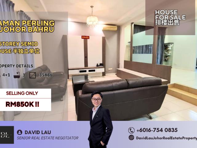 Taman Perling 2 Storey 35x86 SemiD House @JB