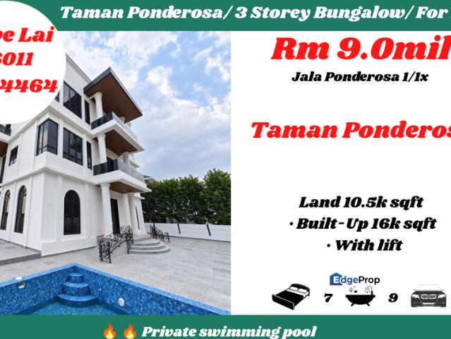 Taman Ponderosa/ 3 Storey Bungalow/ For Sale
