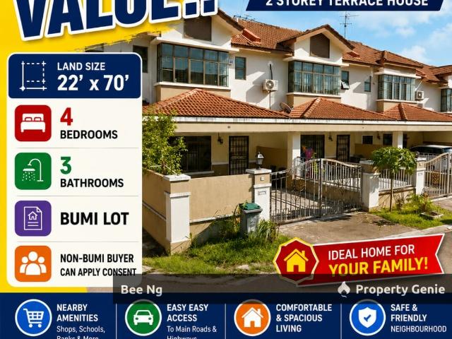 Taman Puali Flora / Skudai / UTM / 2 Storey Terrace