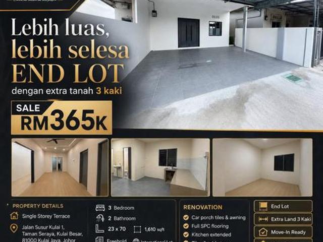 Taman Seraya Jalan Susur Kulai Single Storey Terrace House Kulai Jaya