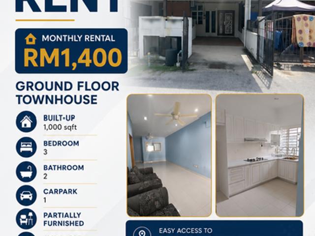 Taman Seri Alam, Puncak Alam For Rent Ground Floor. Partially Furnished