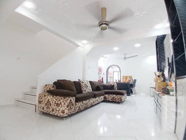 taman skudai baru double storey low cost for sales fullloan