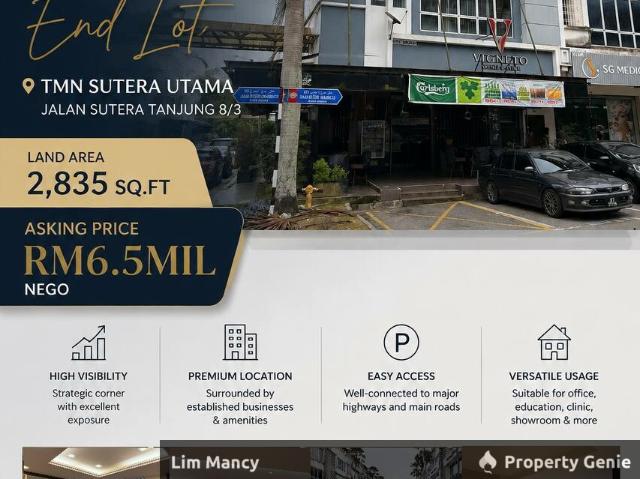 Taman Sutera Utama Three Storey Shoplot