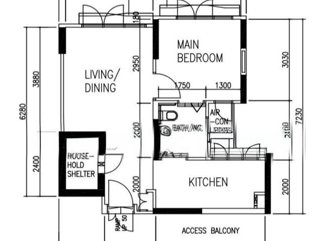 Tampines Ria Tampines, HDB 2 Rooms