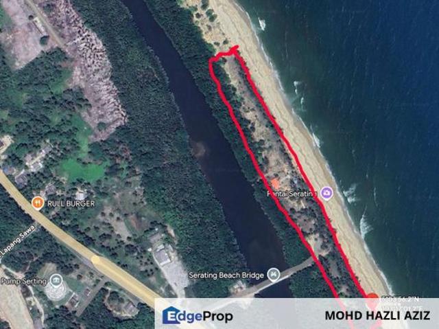Tanah Tepi Pantai Beserta Rumah Banglo Single Storey di Pantai Serating Marang Terengganu