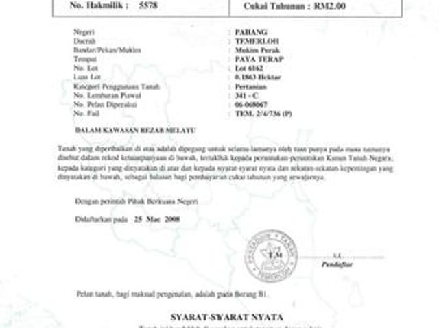 Tanah dan rumah hendak di jual