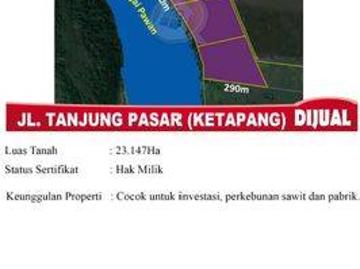 Tanah dijual di Ketapang, Kota Waringin Timur