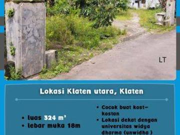 Tanah dijual di Klaten Utara, Klaten