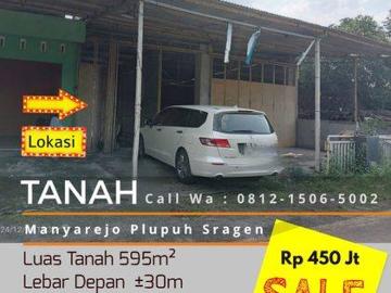 Tanah dijual di Plupuh, Sragen