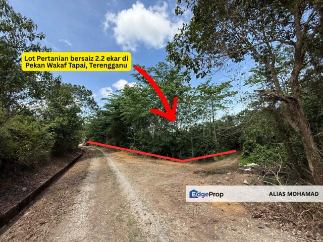 Tanah Pertanian bersaiz 2.2 ekar di Pekan Wakaf Tapai, Marang, Terengganu sebelah Jalan Utama Wakaf Tapai Ajil