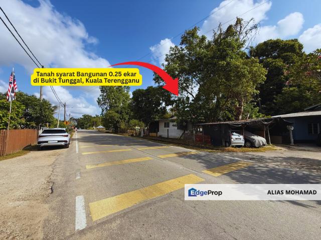 Tanah Syarat Bangunan bersaiz 0.25 ekar di Bukit Tunggal, Terengganu di tepi jalan utama
