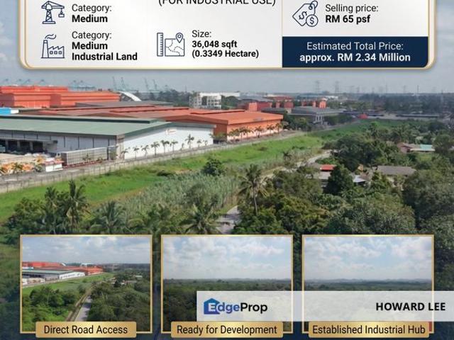 Tanjung Kupang Industrial Land for sale