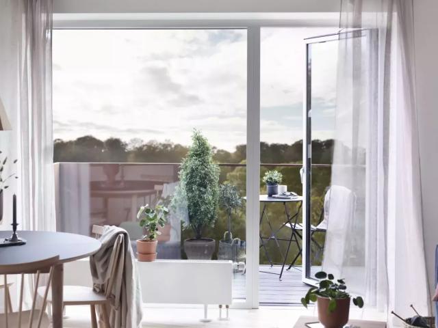 Tagterrasse, centralt placeret, gulv til loft vinduer