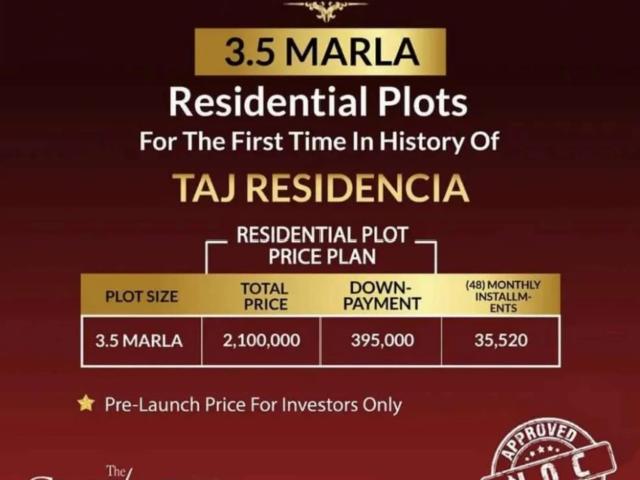 Taj residencia plot on installments Islamabad Taj Residencia Housing Society ID 64384