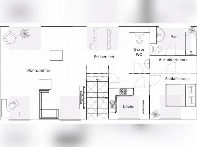 TAUSCHWOHNUNG Clever geschnittene 2,5 Zimmer Wohnung