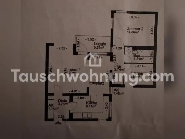 [TAUSCHWOHNUNG] Helle und große 2,5 Zimmer Wohnung