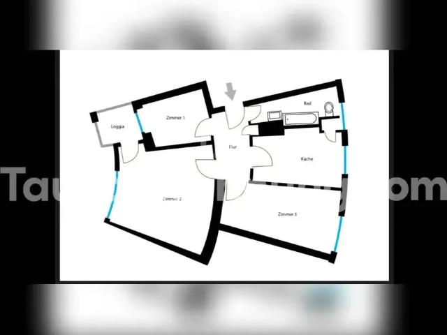 [TAUSCHWOHNUNG] Schöne helle 3 Zimmer Wohnung