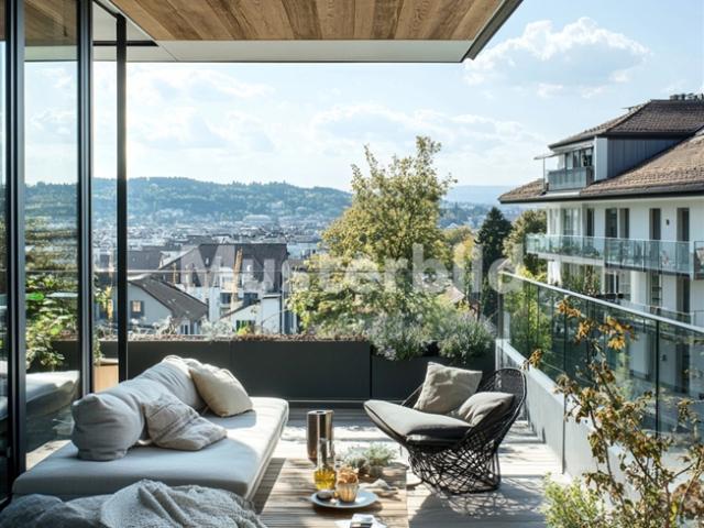 Tauschimmobilie Exklusive 5.5 Zimmer Attikawohnung in Baar mit Atemberaubender Aussicht
