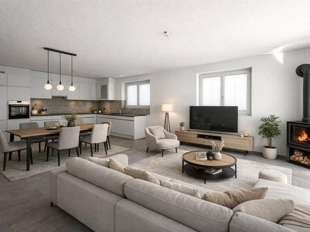 Tavannes, prächtige 3.5 Zimmer Wohnung im Erdgeschoss mit Terrasse