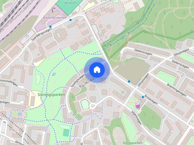 Tavelsjövägen, Årsta