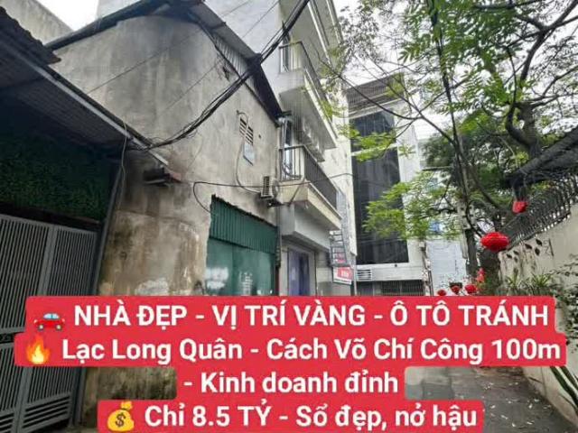 Tây Hồ Lạc Long Quân Đầu tư Nhà đẹp Ô Tô tránh Sổ vuông đẹp 8.5 tỷ