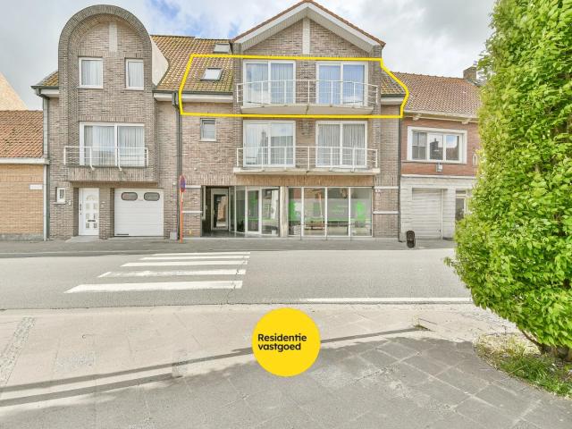 Te huur | Onder reservatie: Lichtrijk appartement met 1 slaapkamer op de tweede étage te Westkerke Oudenburg 8460 Residentie Vastgoed