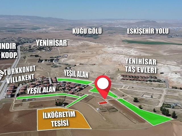 TEMELLİ TÜRKKONUT VİLLAKENT BÖLGESİNDE KONUT İMARLI SATILIK ARSA