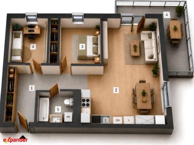 Technologiczna 56,99 m², Rzeszów