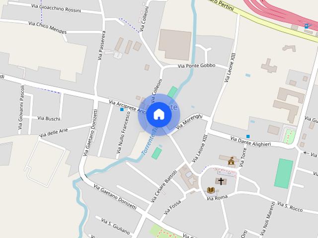 Telgate bilocale grande con due balconi e terrazzo