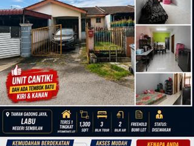Termurah Freehold Below MV Teres 1 Tingkat Taman Gadong Jaya Labu