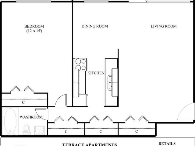 Terrace Apartments 1 Bedroom Apartment for Rent at 418 Whitney Ave, Hamilton, ON L8S 2H8 Ainslie Wood West