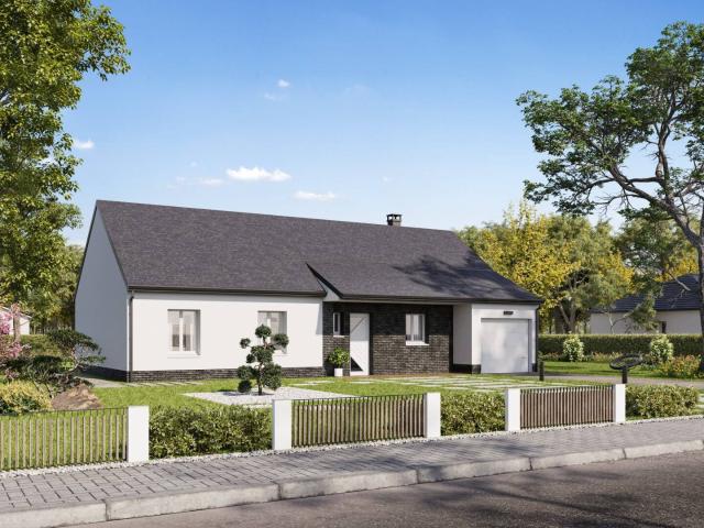 TERRAIN + MAISON NEUVE en PLAIN PIED 4 CHAMBRES A 32 MIN DE CER