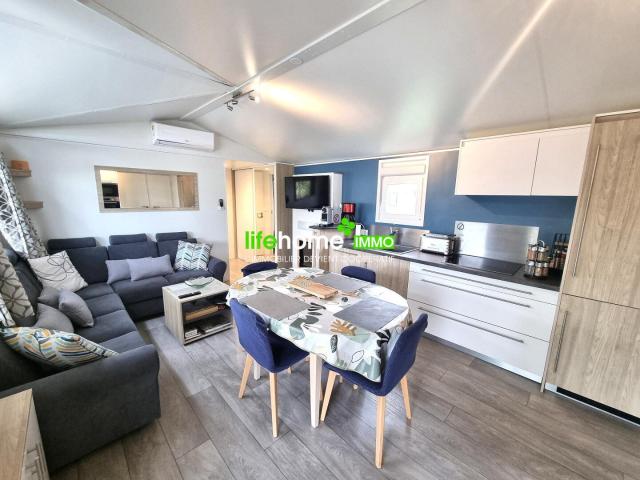 terrain avec mobil home recent prl ouvert a l'annee proch