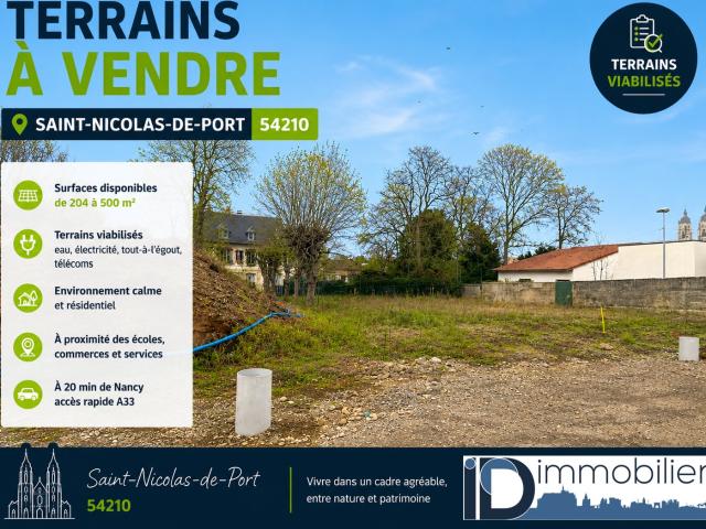 Terrain à bâtir 203 m2 Viabilisé Saint Nicolas de Port