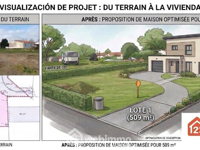 Terrain à bâtir 509m² Longeville sur Mer