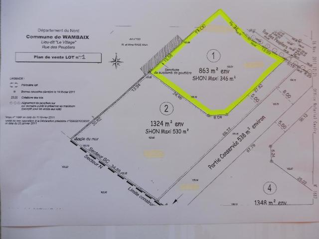Terrain à bâtir à vendre à Wambaix 59400